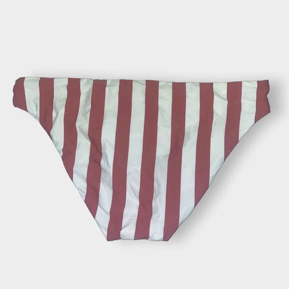Gianni Bini Candy Stripe Swim Bikini Bottoms | Sz XL, White/Pink NEW! - Picture 6 of 8